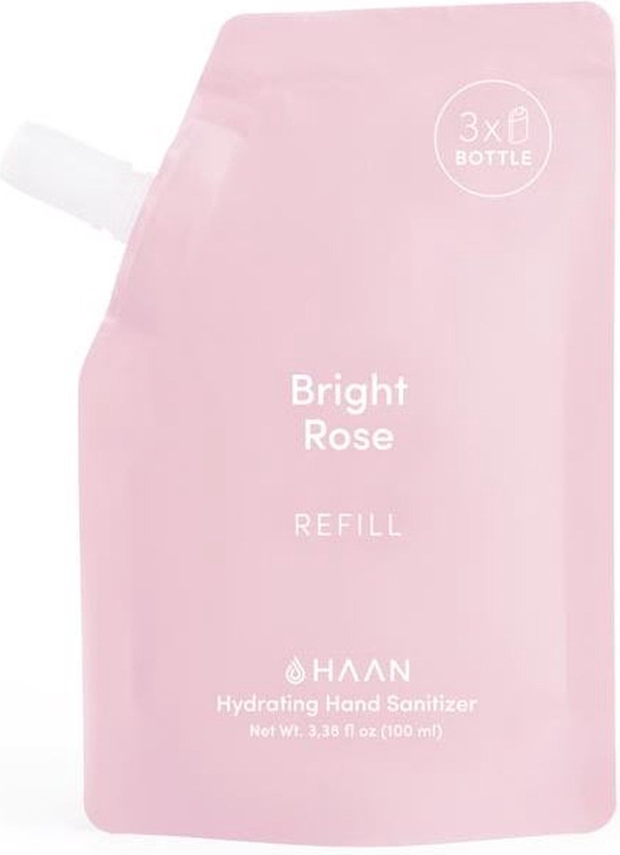 Haan Hydrating Hand Sanitizer - Handspray Refill - Handspray Navulling - Handzeep - Handspray - Bright Rose - 100m