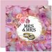 Sweet LGBT Gay Wedding Card - Petals of Happiness - Wenskaarten voor bruiloft "Congrats Well Done Just Married", 145 mm x 145 mm