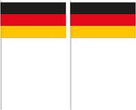 Merkloos / Sans marque Duitsland Zwaaivlaggetje - 50x - 24 cm - papier - handvlaggetje - landen versiering - vlag