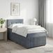 vidaXL Boxspringbed met matras, donkergrijs, 90 x 200 cm, fluweel