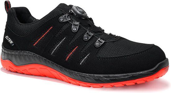 Elten MADDOX BOA ESD S3 Veiligheidsschoenen - Zwart/Rood - Maat 44