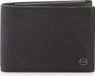 Piquadro Black Square Men's Wallet Flip Up ID Window Nero Zwart