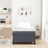 vidaXL Boxspringbed Donkergrijs 90 x 200 cm Corduroy stof