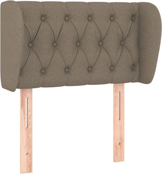 vidaXL Hoofdbord Stof Taupe 83x23x78/88 cm