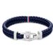 KARABINER Tommy Hilfiger TJ2790362 Heren Armband - Leer - Blauw - 13 mm breed - 21 cm lang