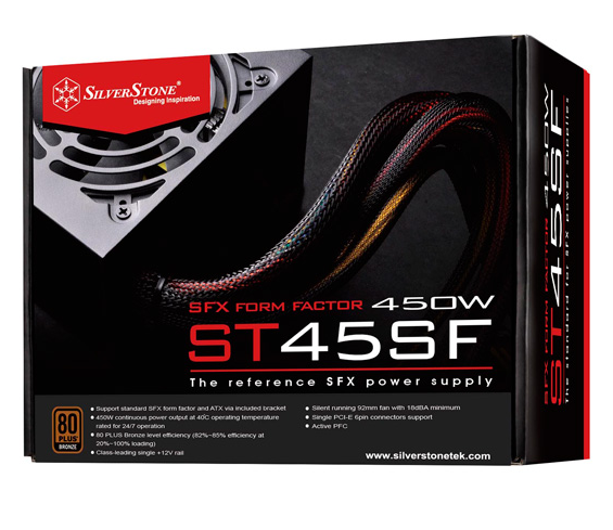 Silverstone ST45SF - Voeding - 450W - Zwart