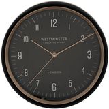 Atmosphera Horloge mural Montreux - Plastique/verre - Dia 29 cm - Noir