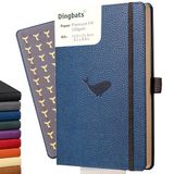 Dingbats Wildlife A5+ hardcover notitieboek - PU-leer gestippeld Dot Grid blauwal