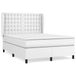 vidaXL Boxspringbed met matras, kunstleer, wit, 100x200 cm
