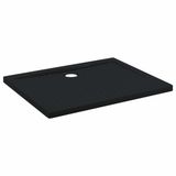 vidaXL Douchebak met stippen, 100 x 80 x 4 cm, ABS, zwart