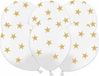 Bellatio Decorations Partydeco Sp. Z O. O. Witte ballonnen met gouden sterren - 6 stuks