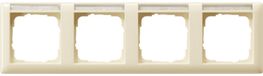 GIRA PLAQUE 4 VOIES NK CWG ST55 Crème