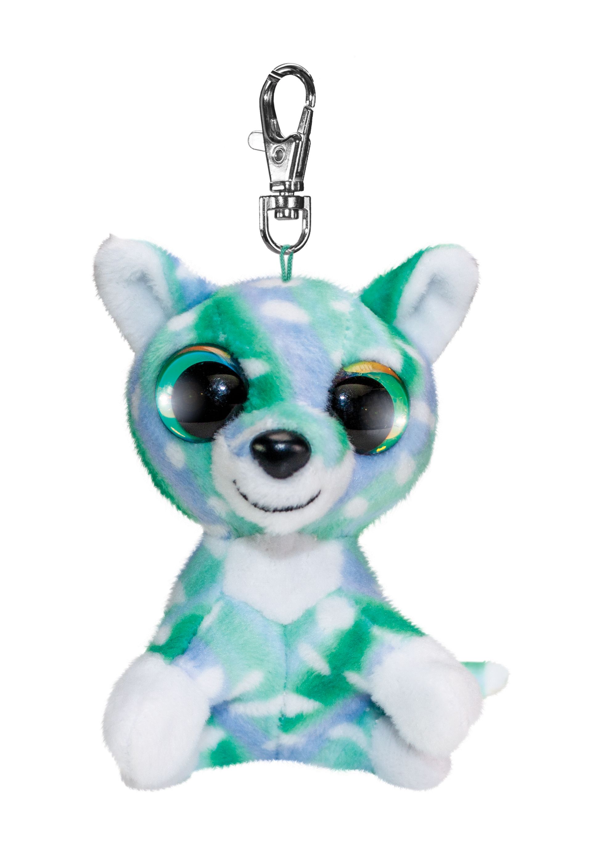 Lumo Stars Lumo Deer Bock met clip - Mini - 8,5cm - Groen, Wit, Blauw