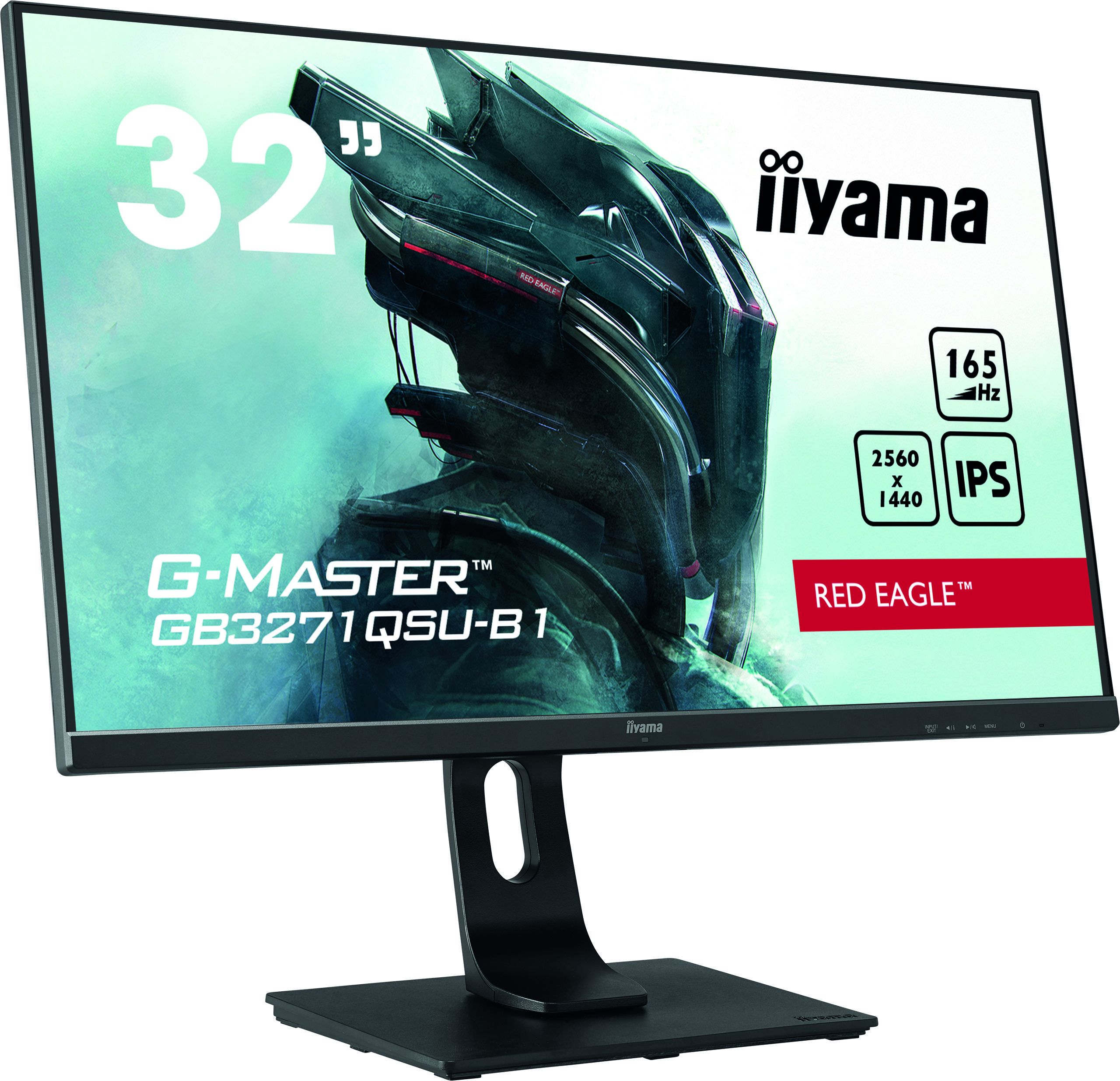 iiyama G-MASTER GB3271QSU-B1 - 31.5" WQHD 165Hz Gaming Monitor - IPS, FreeSync Premium, USB Hub