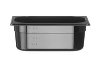 Hendi 862629 Gastronorm container zwart, polycarbonaat, 2.8L, 265x162x100 mm