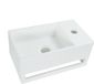 Bewonen Aloni Mini Fontein Met Handdoekhouder - 35,8x20,5x15,7cm - Kraangat Rechts - Wit
