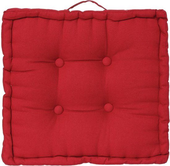 Atmosphera Deluxe Vloerkussen - 40x40cm - Rood