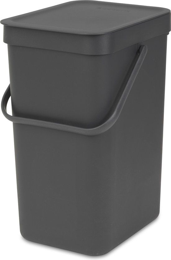 Brabantia Sort & Go Prullenbak - 12 liter - Dark Grey
