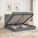 vidaXL Ottomaans Bed met Matras en LED Donkergrijs 180 x 200 cm Stof
