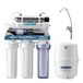 Naturewater filtre à eau à 6 étages, filtre à osmose inverse, 510 x 380 x 185 mm, filtre à osmose avec pompe de surpression et stérilisateur UV, filtre à charbon actif et filtration des sédiments, pour eau potable