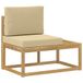 vidaXL - Extérieur - canapé d'angle - Blanc - 91 x 63 x 73 cm - Acacia massif