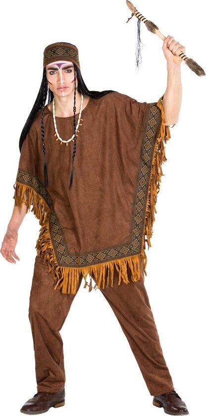 Tectake dressforfun - mannenkostuum indiaan wilde hengst S - verkleedkleding kostuum halloween verkleden feestkleding carnavalskleding carnaval feestkledij partykleding - 300676