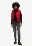 Superdry Everest pufferbodywarmer met capuchon Dames Rood