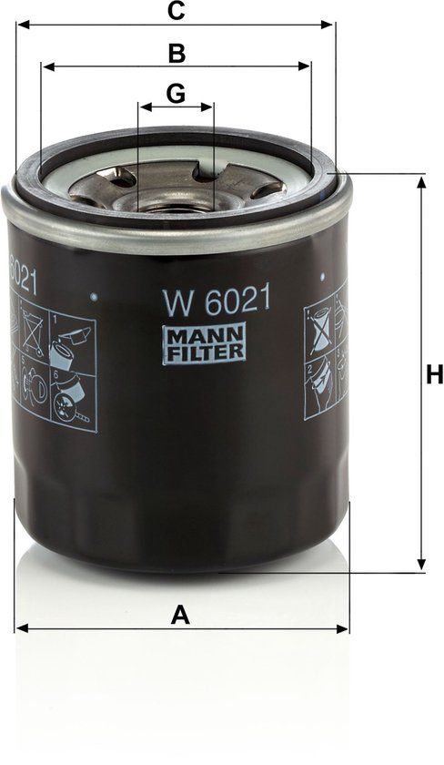 MANN-FILTER Oliefilter W 6021