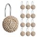 Sunlit Boho Knopen Douchegordijn Haken, Home Decoratieve Douchegordijn Ringen voor Badkamer, Zee Nautische Douchegordijn Hangers Badkamer Accessoires, Set van 12