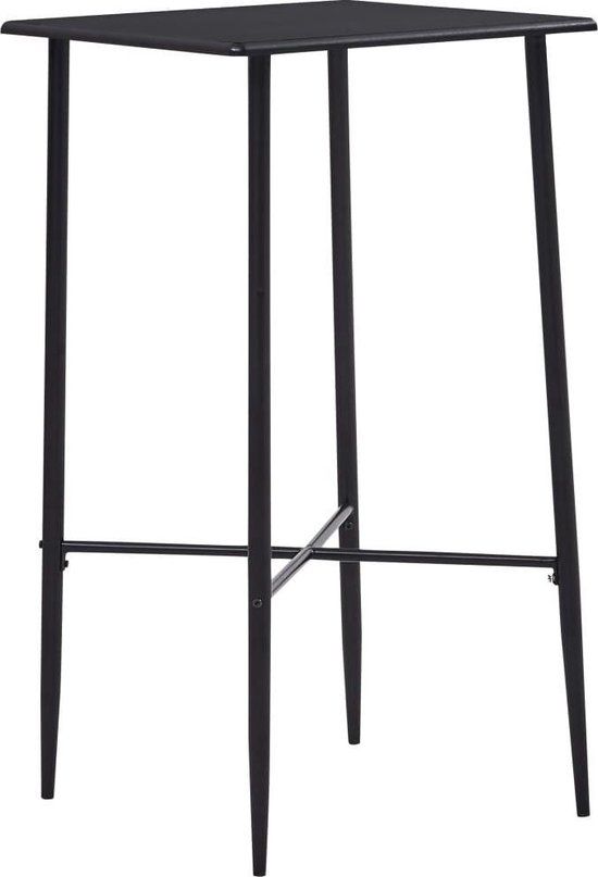 vidaXL Bartafel 60x60x111 cm MDF Zwart