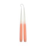 Set Arty Set van 2 kaarsen, 26 cm, Tie And Dye wit en blush