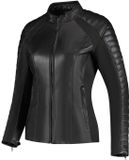 Rusty Stitches Donna Dames Motorfiets Leren Jas Zwart Maat 42