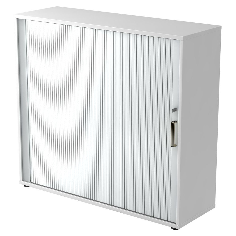 Roldeurkast | Wit/Zilver | 120 x 40 x 110 cm | Beta 1733S