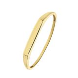 Lucardi Dames 14 karaat geelgouden ring met bar