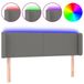 VidaXL Hoofdbord LED 183x16x78/88 cm stof donkergrijs