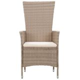 vidaXL Ensemble de jardin 3 pièces avec coussins, beige