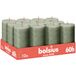 Bolsius - Rustieke kaars - groen - 12 stuks - 13 cm - decoratieve kaarsen - bevat natuurlijke plantaardige was - zonder palmolie