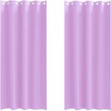 vidaXL Blackout Gordijnen met Ringen 2 st Paars 260 x 140 cm Polyester