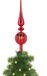 Inge-glas Inge Christmas Goodz Kerstboom Piek Gedecoreerd - Rood - Glas - 31 cm