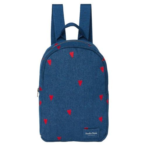 Studio Noos rugzak denim midi met hartjes print