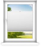 time4blinds - Plisségordijn zonder boren op maat gemaakt - Vouwgordijn - Plisségordijn privacy en zonwering - Eenvoudige installatie - Kant-en-klaar plisségordijn - 90x220 cm - Wit
