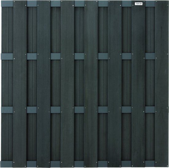 Intergard Zwarte schutting composiet antraciet 180x180cm