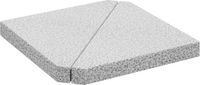 vidaXL Parasolvoetplaten - 2 stuks - Graniet - Grijs