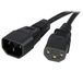 StarTech.com 1 m standaard voedingskabelverlenging voor computer C14 naar C13
