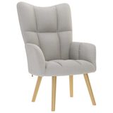 VidaXL Relaxstoel stof wolk grijs