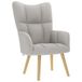 VidaXL Relaxstoel stof wolk grijs