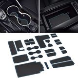 SENSHINE Voor Toyota Highlander Accessoires 2020 2021 2022 Antislip Anti-stof Bekerhouder Insert Center Console Shifter Trim Deur Pakketmatten Premium Custom Interieur 22-delige Set (Bankstoel, Blauwe