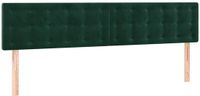 vidaXL Hoofdbord 160x5x78/88 cm Donkergroen Fluweel