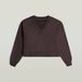 G-Star Washed Loose V Sw Wmn Dames Sweater Chocolate Plum Gd