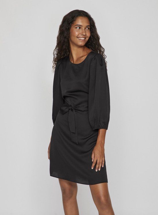 VILA VIELLETTE 3/4 DRESS - NOOS Dames Jurk - Maat 44 - Zwart